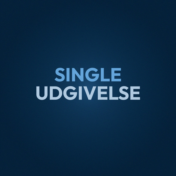 Billede med blå baggrund der angiver Single udgivelse